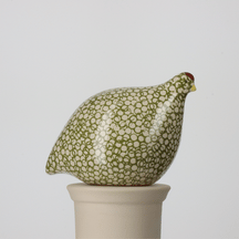 Les Ceramiques de Lussan Quail Standing - Green