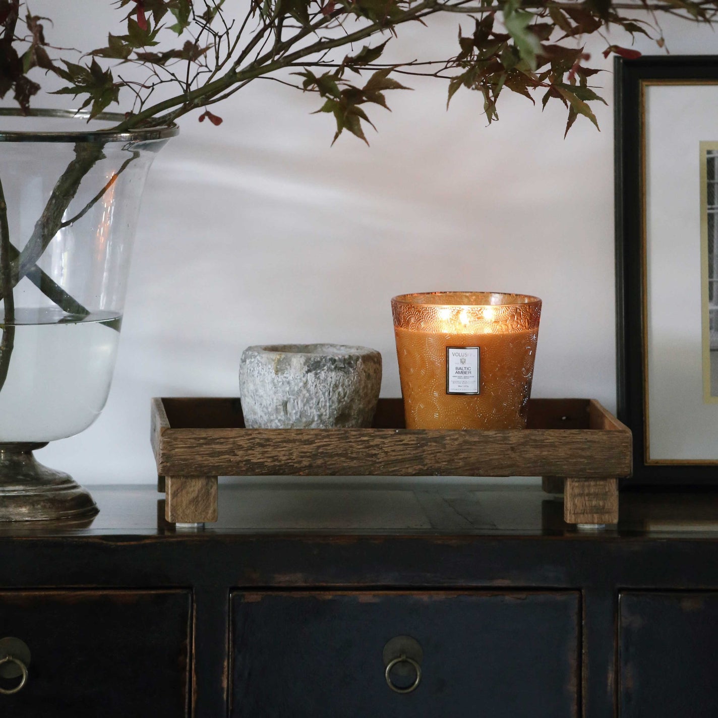 VOLUSPA Baltic Amber Boxed 3 Wick Hearth Candle