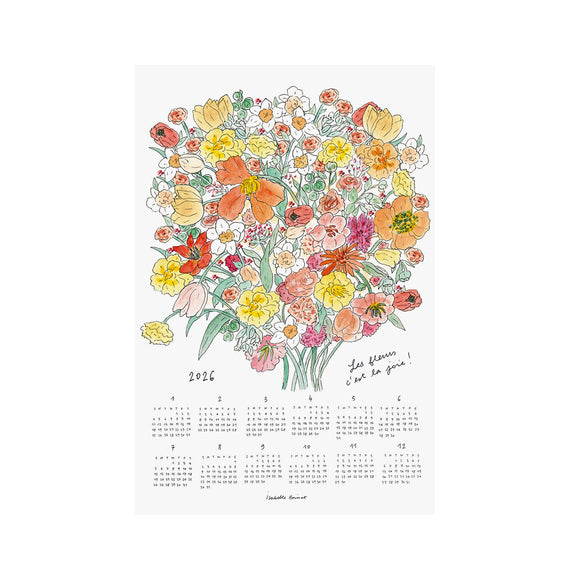 Fog Linen Work 2026 Linen Tea Towel Calendar: Joyful Bouquet