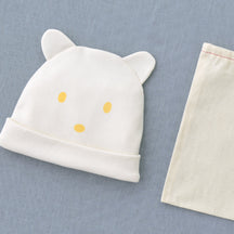 Fog Linen Work Baby Bear Cap in Bag