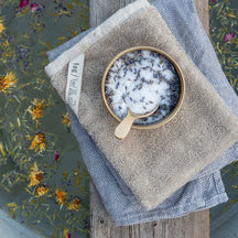 Fog Linen Work Chambray Hand Towel: Grey