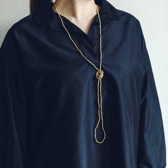 Fog Linen Work Brass Beads Necklace (L)