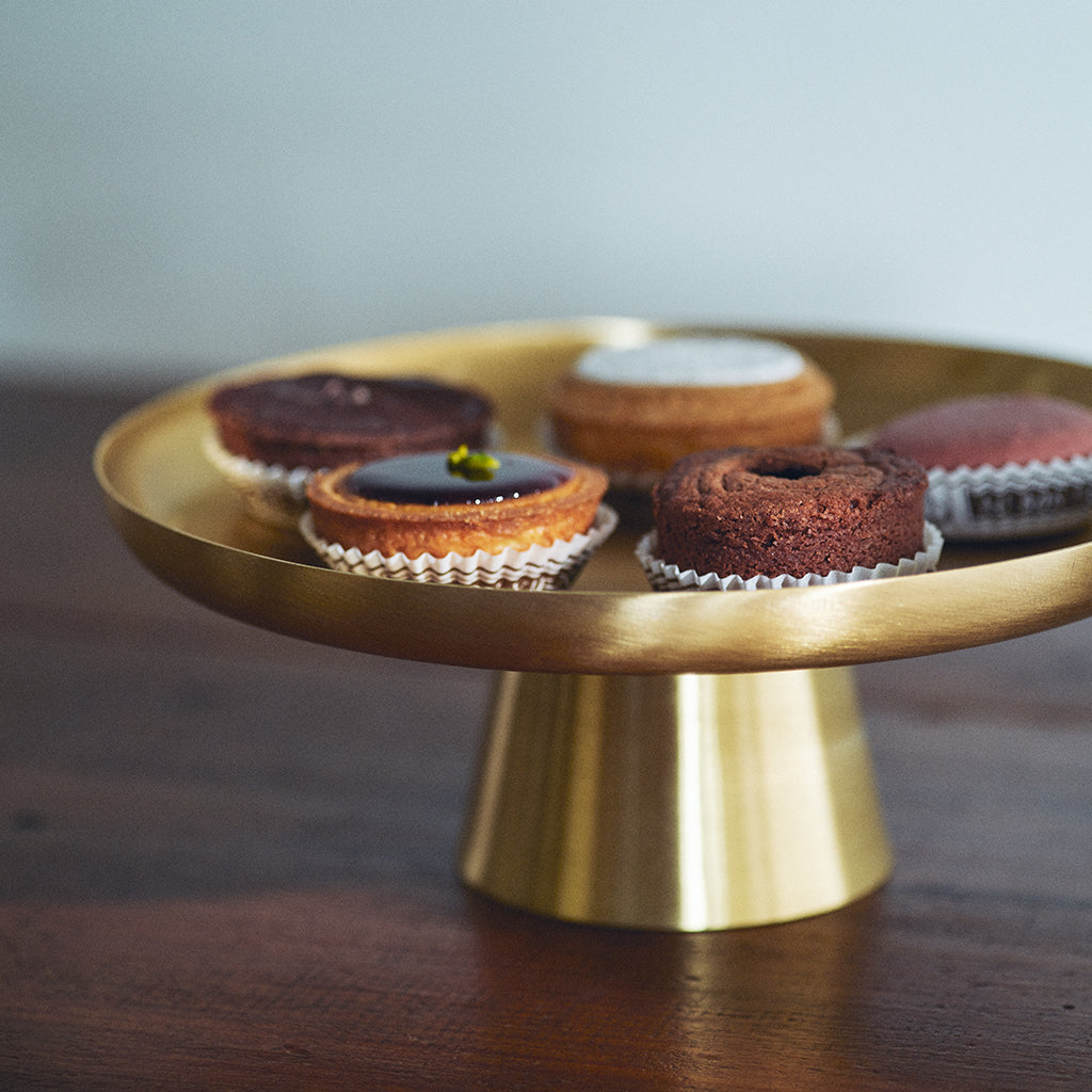 Fog Linen Work Brass Cake Stand (M)
