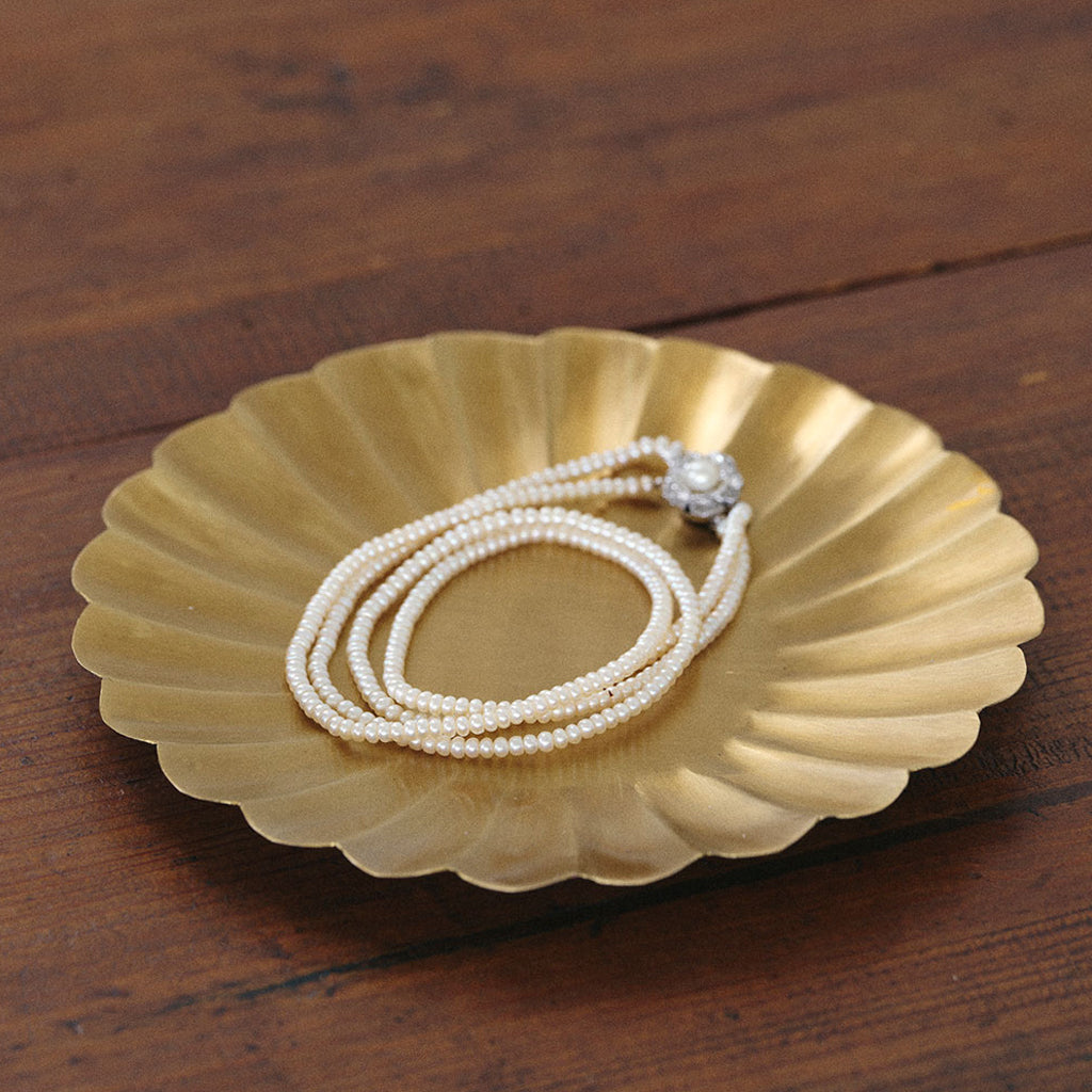 Fog Linen Work Brass Petal Tray (M)