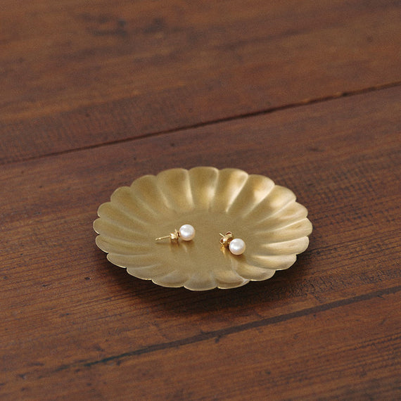 Fog Linen Work Brass Petal Tray (S)