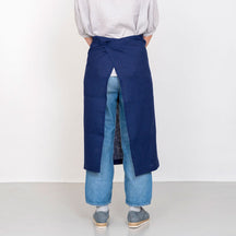 Fog Linen Work Linen Full Apron: Blue Violet