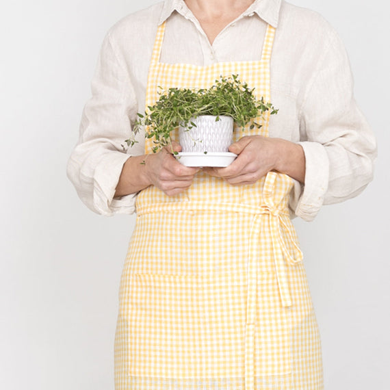 Fog Linen Work Linen Full Apron: Keily