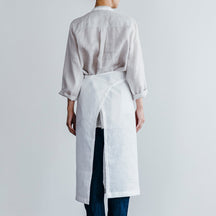 Fog Linen Work Linen Full Apron: White