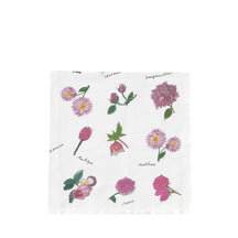 Fog Linen Work Isabelle Boinot Handkerchief: Pink Flowers