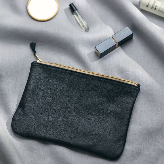 Fog Linen Work Joseph Leather Pouch (M)