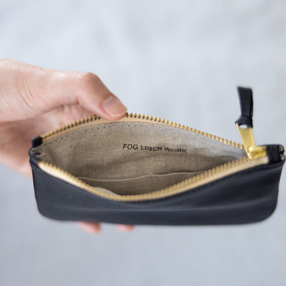 Fog Linen Work Joseph Leather Pouch (S)