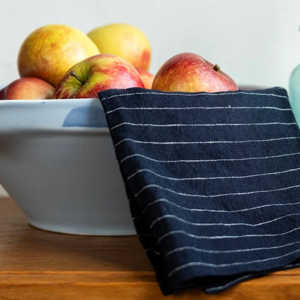 Fog Linen Work Linen Tea Towel: Harper