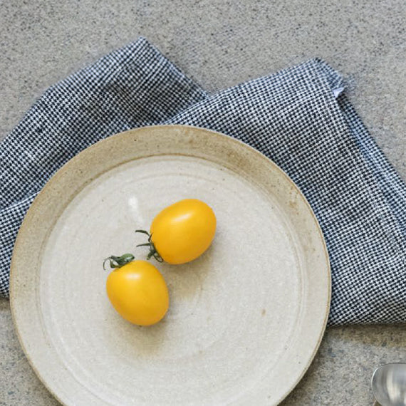 Fog Linen Work Linen Tea Towel: Houndstooth Check
