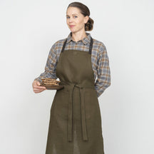 Fog Linen Work Linen Bistro Apron: Epinard