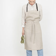 Fog Linen Work Linen Bistro Apron: Natural