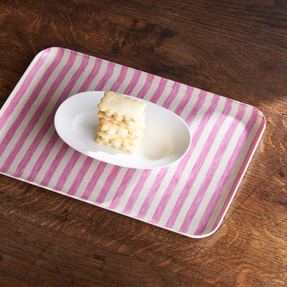 Fog Linen Work Linen Coated Tray (M): Michele