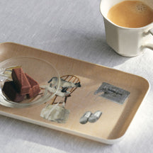 Fog Linen Work Linen Coated Tray (S): Misato Ogihara Living with Cat