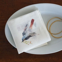 Fog Linen Work Misato Ogihara Handkerchief: Living with Bird