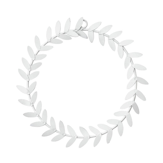 Fog Linen Work Metal Olive Wreath: White