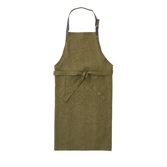 Fog Linen Work Linen Bistro Apron: Epinard