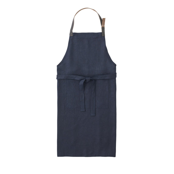 Fog Linen Work Linen Bistro Apron: Navy