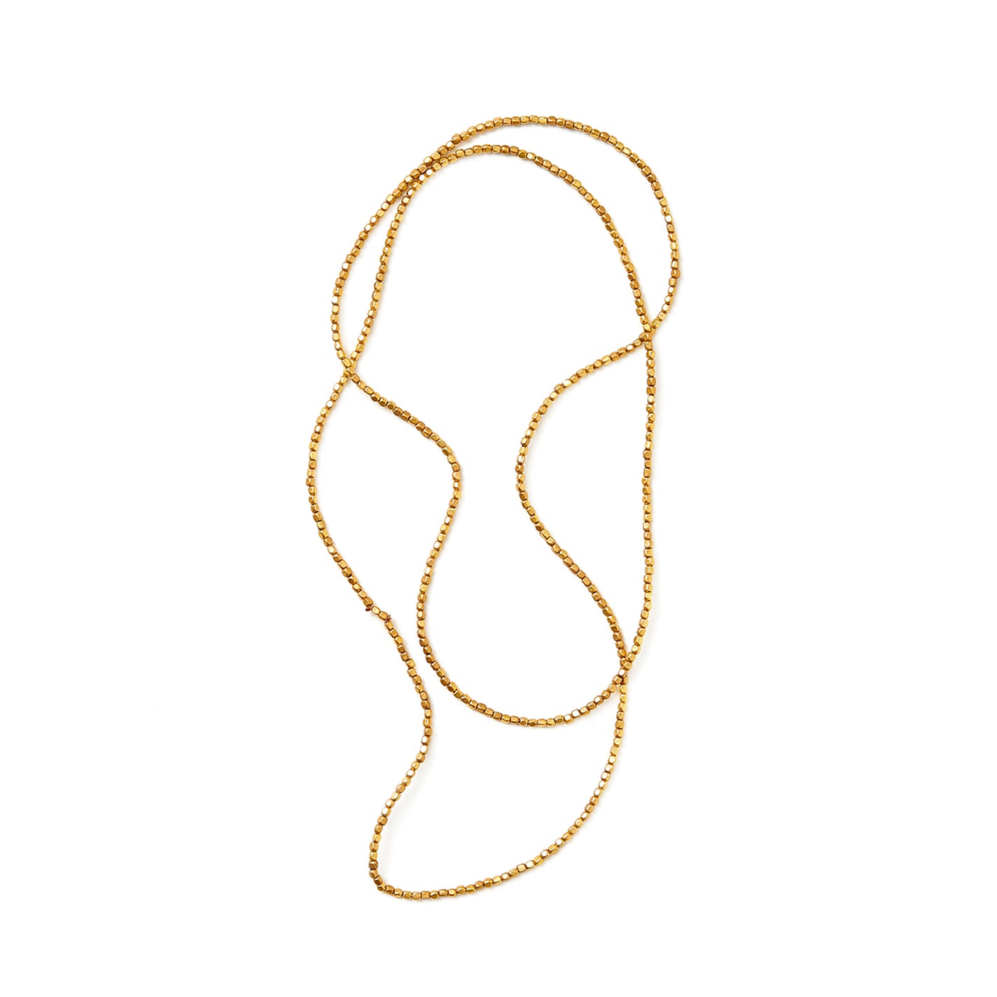 Fog Linen Work Brass Beads Necklace (L)