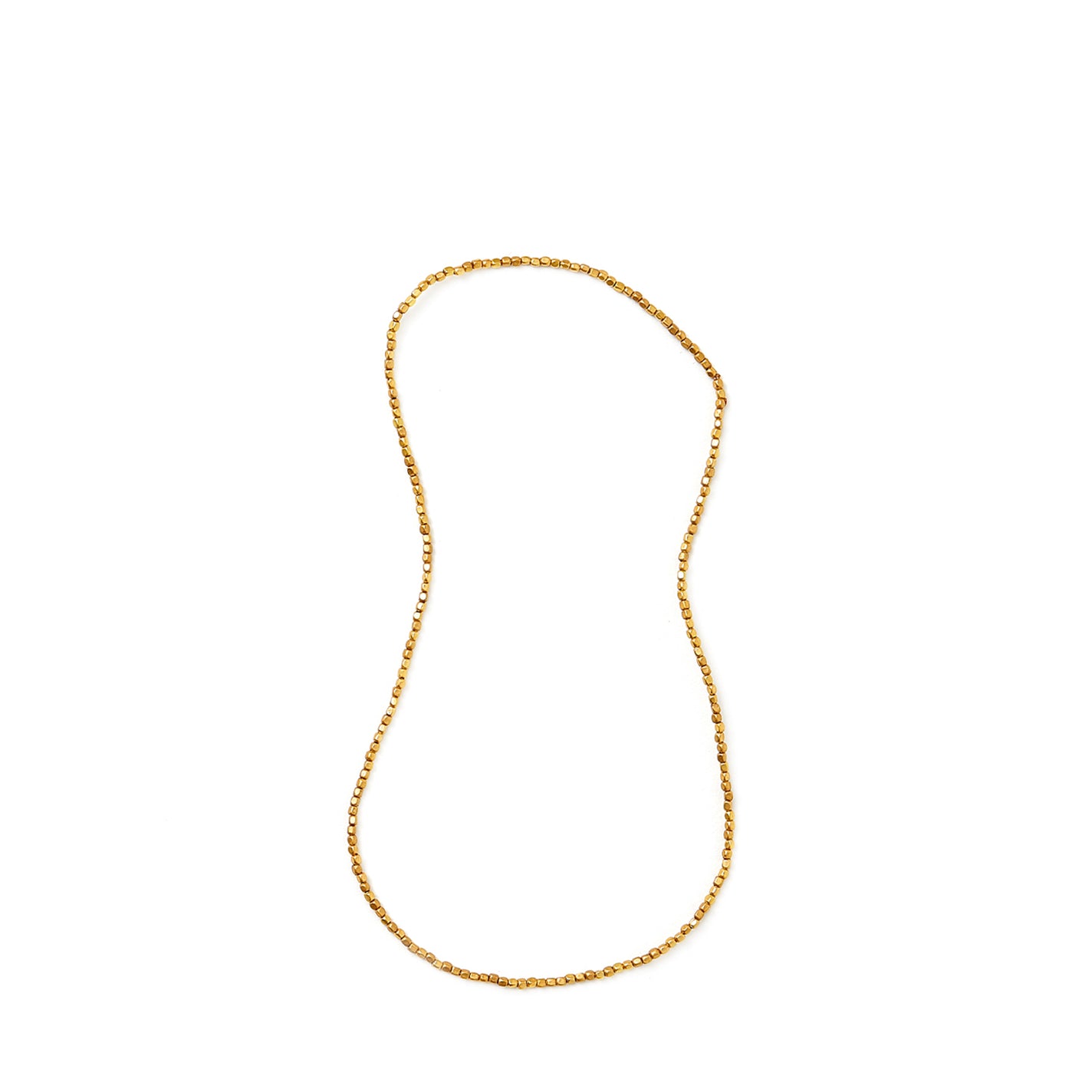 Fog Linen Work Brass Beads Necklace (S)