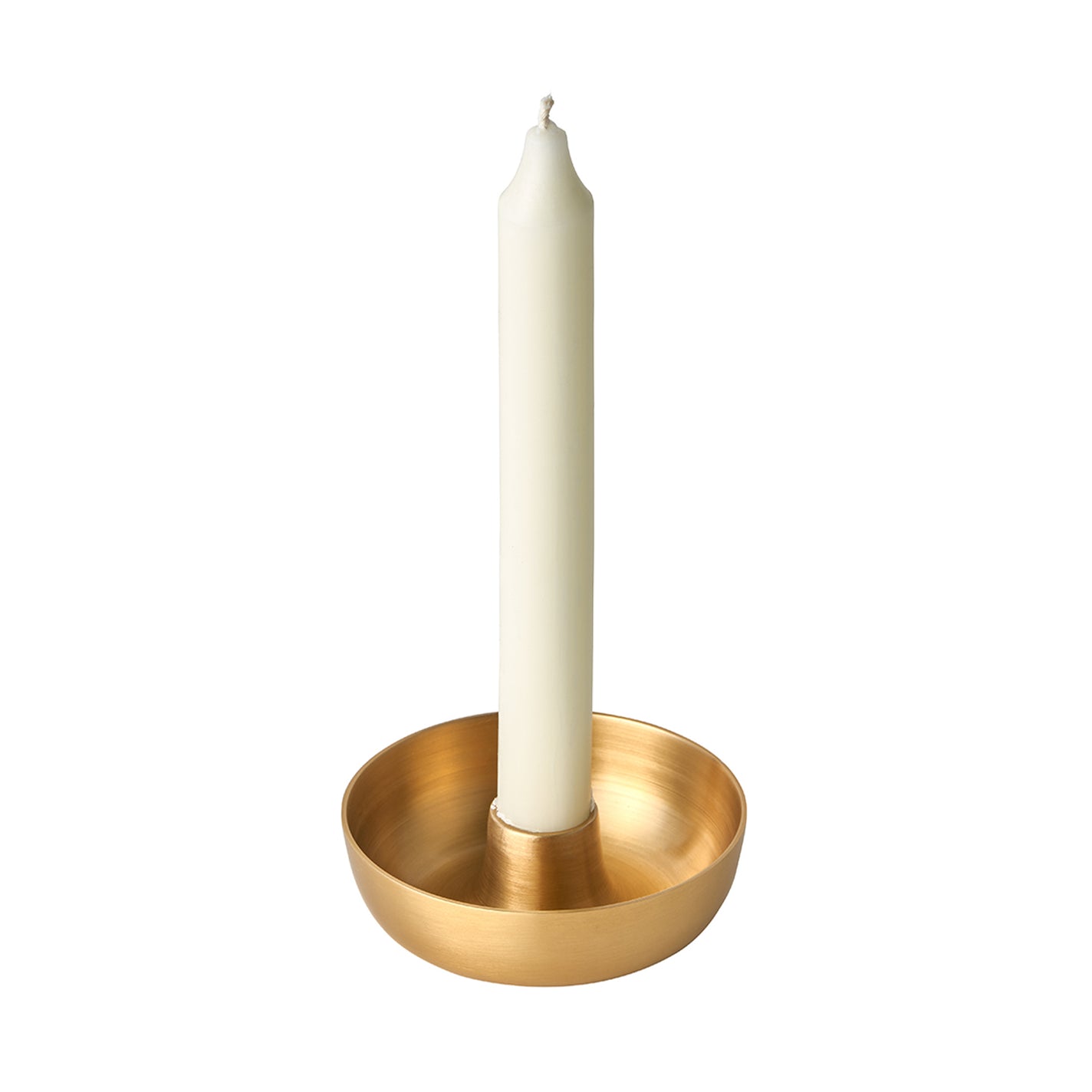 Fog Linen Work Brass Candle Holder: Classic
