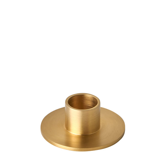 Fog Linen Work Brass Candle Holder: Round