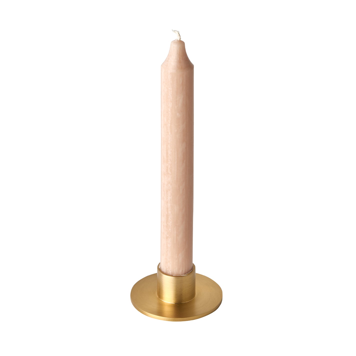 Fog Linen Work Brass Candle Holder: Round
