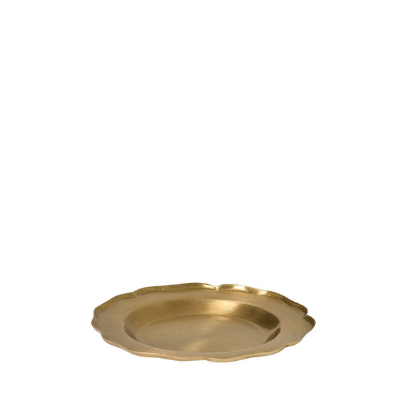 Fog Linen Work Brass Ruffle Edge Tray (S)