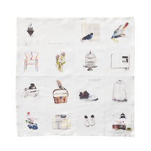 Fog Linen Work Misato Ogihara Handkerchief: Living with Bird