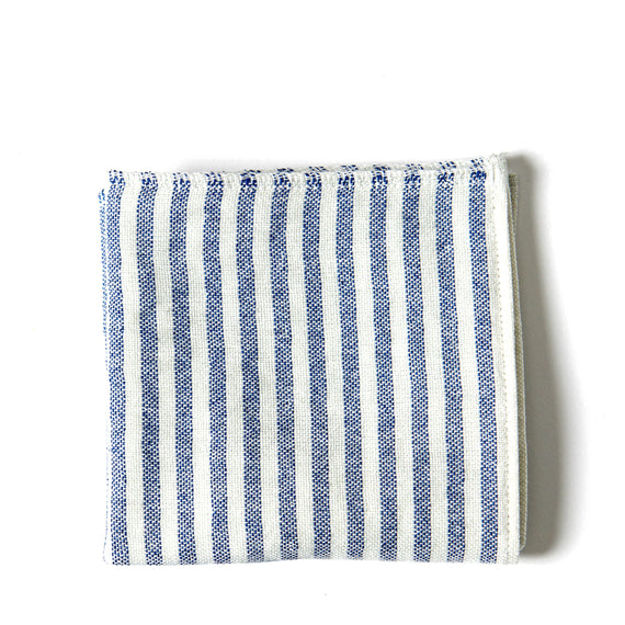 Sasawashi Navy Stripe Gauze Handkerchief