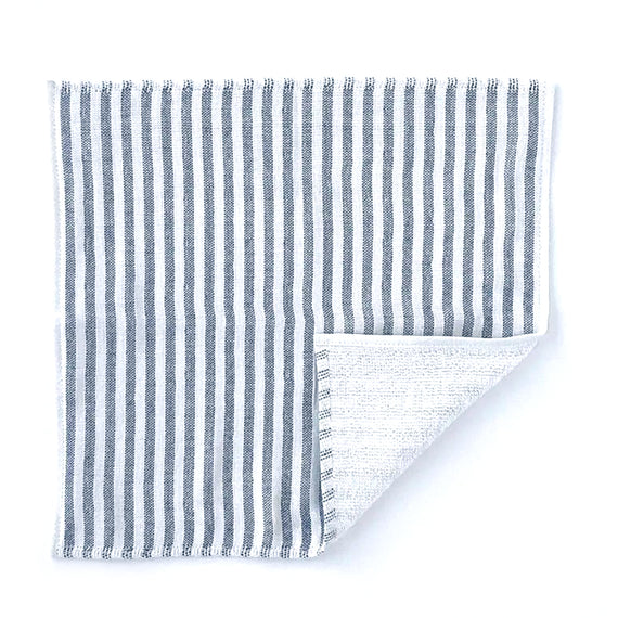 Sasawashi Gauze Handkerchief - Navy Stripe