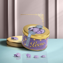 Leone 1857 Violet Candy Drops in Round Tin - 150g