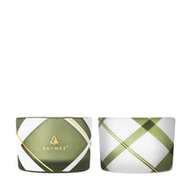 Thymes Frasier Fir Plaid Candle Duo