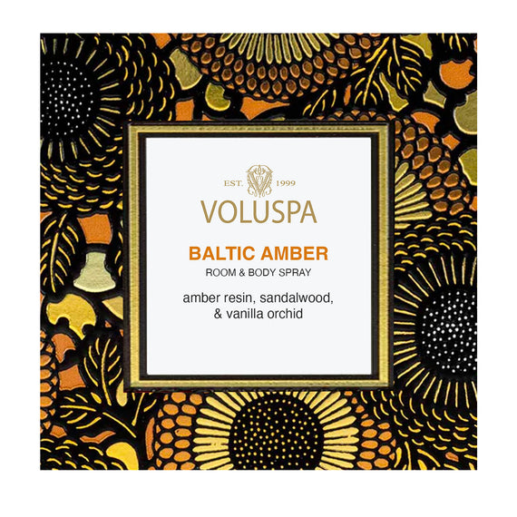 Sample Vial - VOLUSPA Baltic Amber Room + Body Mist