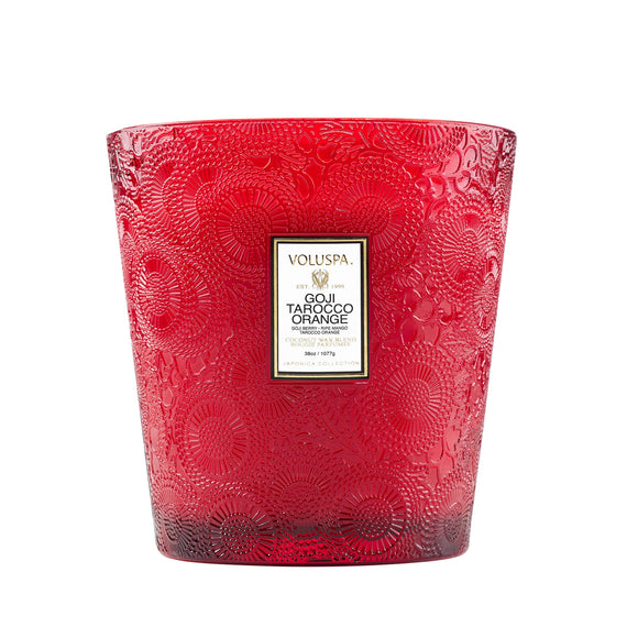 VOLUSPA Goji Tarocco Orange Boxed 3 Wick Hearth Candle