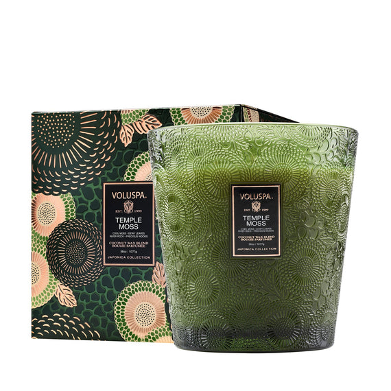 VOLUSPA Temple Moss Boxed 3 Wick Hearth Candle