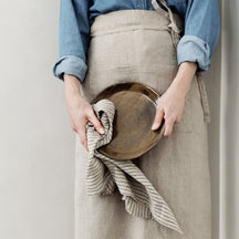 Fog Linen Work Linen Garçon Apron: Natural