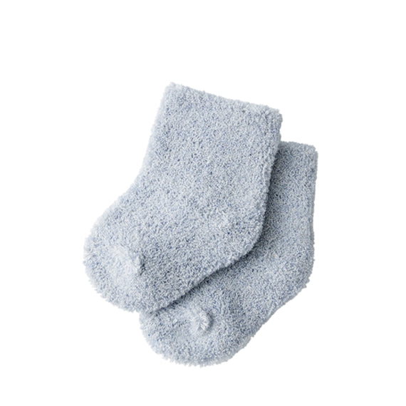 Fog Linen Work Baby Pile Socks: Blue