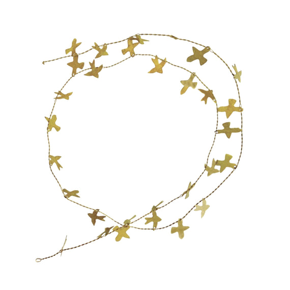 Fog Linen Work Brass Garland: Bird