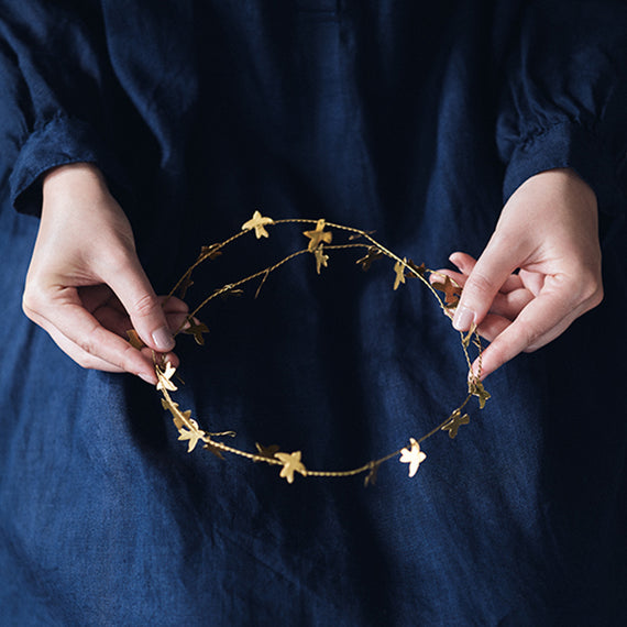 Fog Linen Work Brass Garland: Bird