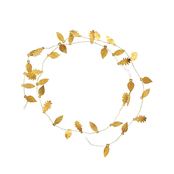 Fog Linen Work Brass Garland Leaf