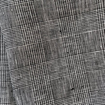 Fog Linen Work Linen Tea Towel: Glen Check