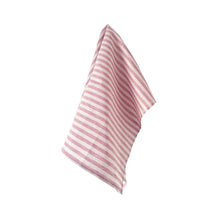 Fog Linen Work Tea Towel - Michele Pink Stripe