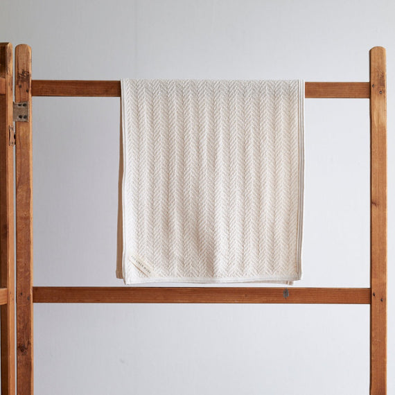 Fog Linen Work Herringbone Cotton Towel (M)