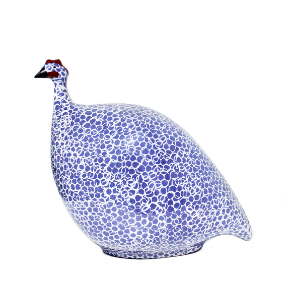 Les Ceramiques de Lussan Pintade (Guinea Fowl) Medium - Blue