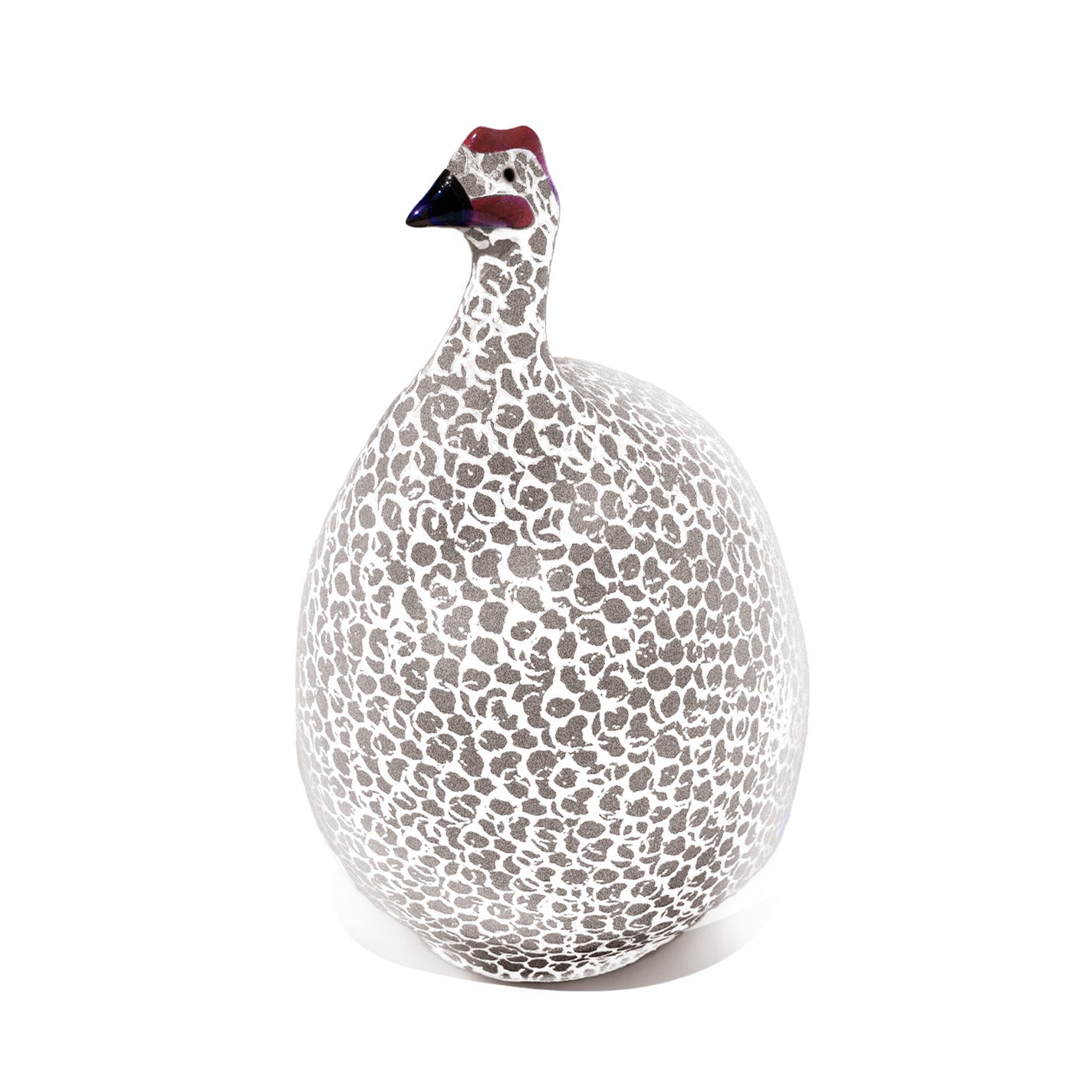 Les Ceramiques de Lussan Pintade (Guinea Fowl) Large - Grey