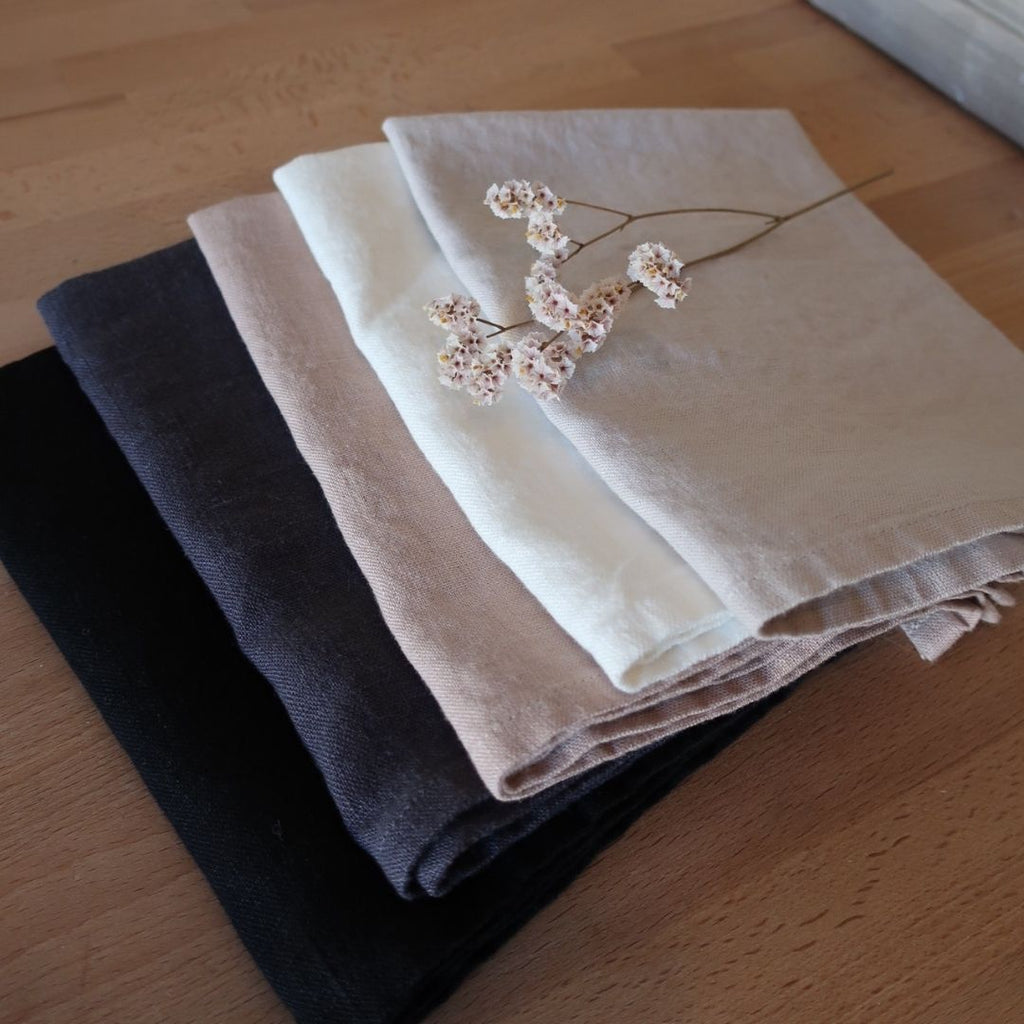 Les Choses Simples Linen Tea Towel - Charcoal Stone